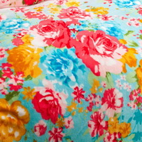 Flowers Blooming Light Blue Flowers Bedding Flannel Bedding Girls Bedding