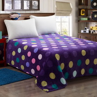 Polka Dot Purple Style Bedding Flannel Bedding Girls Bedding