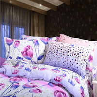Magic Flower Purple Bedding Modern Bedding Cotton Bedding Gift Idea