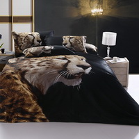 Gift Ideas Cheetah Black Bedding Sets Teen Bedding Dorm Bedding Duvet Cover Sets 3D Bedding Animal Print Bedding