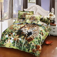 Gift Ideas Leopard Green Bedding Sets Teen Bedding Dorm Bedding Duvet Cover Sets 3D Bedding Animal Print Bedding