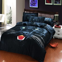 Gift Ideas Panther Black Bedding Sets Teen Bedding Dorm Bedding Duvet Cover Sets 3D Bedding Animal Print Bedding