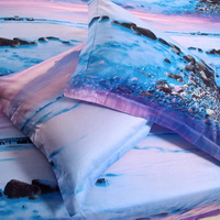 Beach Purple Bedding Sets Duvet Cover Sets Teen Bedding Dorm Bedding 3D Bedding Landscape Bedding Gift Ideas