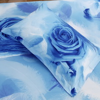 Roses Blue Bedding Sets Duvet Cover Sets Teen Bedding Dorm Bedding 3D Bedding Floral Bedding Gift Ideas