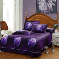 Roses Purple Bedding Sets Duvet Cover Sets Teen Bedding Dorm Bedding 3D Bedding Floral Bedding Gift Ideas