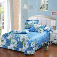 Sakura Blue Bedding Sets Duvet Cover Sets Teen Bedding Dorm Bedding 3D Bedding Floral Bedding Gift Ideas