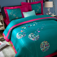 Dandelions Promise Cyan Bedding Girls Bedding Teen Bedding Luxury Bedding