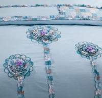 Sunflower Blue Bedding Girls Bedding Teen Bedding Luxury Bedding