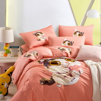 Cute Kitten Orange Cartoon Bedding Kids Bedding Girls Bedding Teen Bedding
