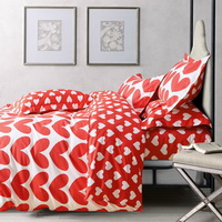 Heart Red Bedding Kids Bedding Teen Bedding Dorm Bedding Gift Idea
