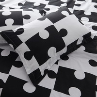 Jigsaw Puzzles Black Bedding Kids Bedding Teen Bedding Dorm Bedding Gift Idea