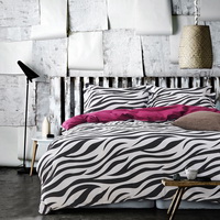 Zebra Print Black Bedding Kids Bedding Teen Bedding Dorm Bedding Gift Idea