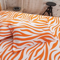 Zebra Print Orange Bedding Kids Bedding Teen Bedding Dorm Bedding Gift Idea