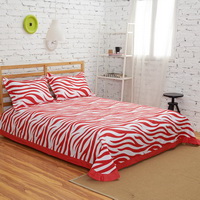 Zebra Print Red Bedding Kids Bedding Teen Bedding Dorm Bedding Gift Idea