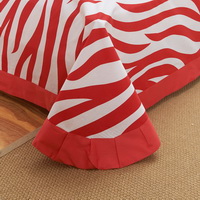 Zebra Print Red Bedding Kids Bedding Teen Bedding Dorm Bedding Gift Idea