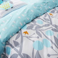 Silhouette Blue Bedding Kids Bedding Teen Bedding Dorm Bedding Gift Idea