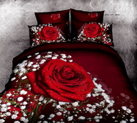 Blooming Rose Red Bedding Rose Bedding Floral Bedding Flowers Bedding