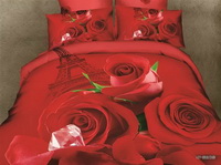 Love In Paris Red Bedding Rose Bedding Floral Bedding Flowers Bedding