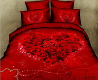 Rose Heart Red Bedding Rose Bedding Floral Bedding Flowers Bedding