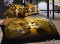 Lion Yellow Bedding Animal Print Bedding 3d Bedding Animal Duvet Cover Set