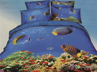 Sea World Blue Bedding Animal Print Bedding 3d Bedding Animal Duvet Cover Set