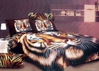 Tiger Coffee Bedding Animal Print Bedding 3d Bedding Animal Duvet Cover Set