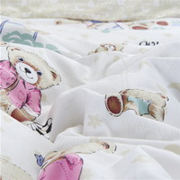Baby Bear White Bedding Set Teen Bedding Dorm Bedding Bedding Collection Gift Idea