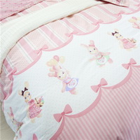 Bunny Pink Bedding Set Teen Bedding Dorm Bedding Bedding Collection Gift Idea
