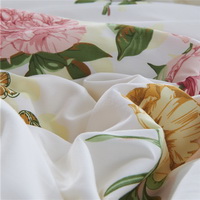Love Flower Beige Bedding Set Teen Bedding Dorm Bedding Bedding Collection Gift Idea