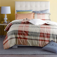 Roman Stripes And Plaids Orange Bedding Set Teen Bedding Dorm Bedding Bedding Collection Gift Idea