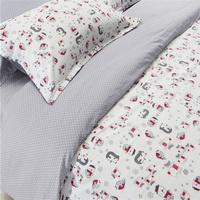 Snowman And Friends Gray Bedding Set Teen Bedding Dorm Bedding Bedding Collection Gift Idea