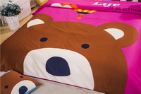 Bear Red Bedding Set Kids Bedding Duvet Cover Set Gift Idea