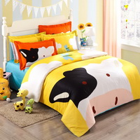 Cow Yellow Bedding Set Kids Bedding Duvet Cover Set Gift Idea