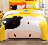 Cow Yellow Bedding Set Kids Bedding Duvet Cover Set Gift Idea