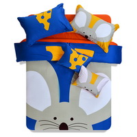 Mouse Blue Bedding Set Kids Bedding Duvet Cover Set Gift Idea