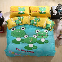 The Frog Family Blue Bedding Set Kids Bedding Duvet Cover Set Gift Idea