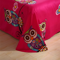 The Owl Family Blue Bedding Set Kids Bedding Duvet Cover Set Gift Idea