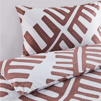 Molde Brown Bedding Set Luxury Bedding Scandinavian Design Duvet Cover Pillow Sham Flat Sheet Gift Idea