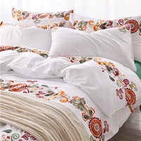 Nalos White Bedding Set Luxury Bedding Scandinavian Design Duvet Cover Pillow Sham Flat Sheet Gift Idea