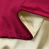 Camel And Wine Silk Bedding Set Duvet Cover Silk Pillowcase Silk Sheet Luxury Bedding