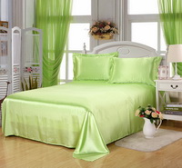 Light Green Silk Bedding Set Duvet Cover Silk Pillowcase Silk Sheet Luxury Bedding