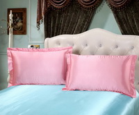 Light Ruby And Water Blue Silk Bedding Set Duvet Cover Silk Pillowcase Silk Sheet Luxury Bedding