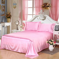 Pink Silk Bedding Set Duvet Cover Silk Pillowcase Silk Sheet Luxury Bedding