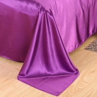 Purple Silk Bedding Set Duvet Cover Silk Pillowcase Silk Sheet Luxury Bedding