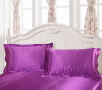 Purple Silk Bedding Set Duvet Cover Silk Pillowcase Silk Sheet Luxury Bedding