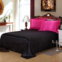 Rose And Black Silk Bedding Set Duvet Cover Silk Pillowcase Silk Sheet Luxury Bedding