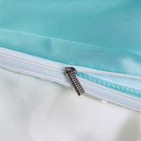 Water Blue And White Silk Bedding Set Duvet Cover Silk Pillowcase Silk Sheet Luxury Bedding