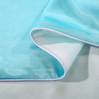 Water Blue And White Silk Bedding Set Duvet Cover Silk Pillowcase Silk Sheet Luxury Bedding