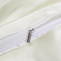 White Silk Bedding Set Duvet Cover Silk Pillowcase Silk Sheet Luxury Bedding
