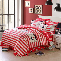Gentleman Club Red Bedding Set Kids Bedding Teen Bedding Duvet Cover Set Gift Idea